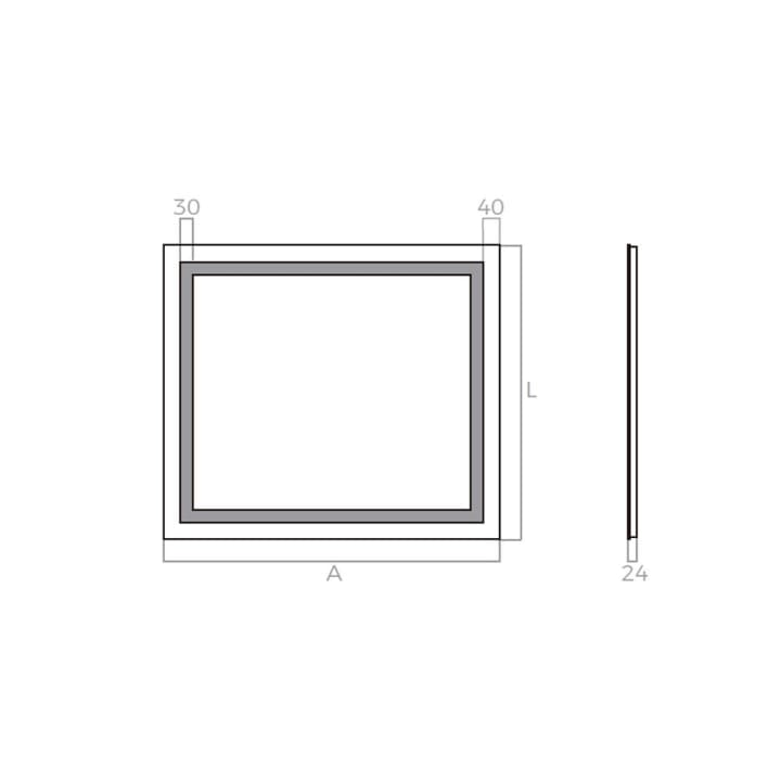 Miroir de salle de bains avec l'éclairage LED Orion Bruntec croquis 7