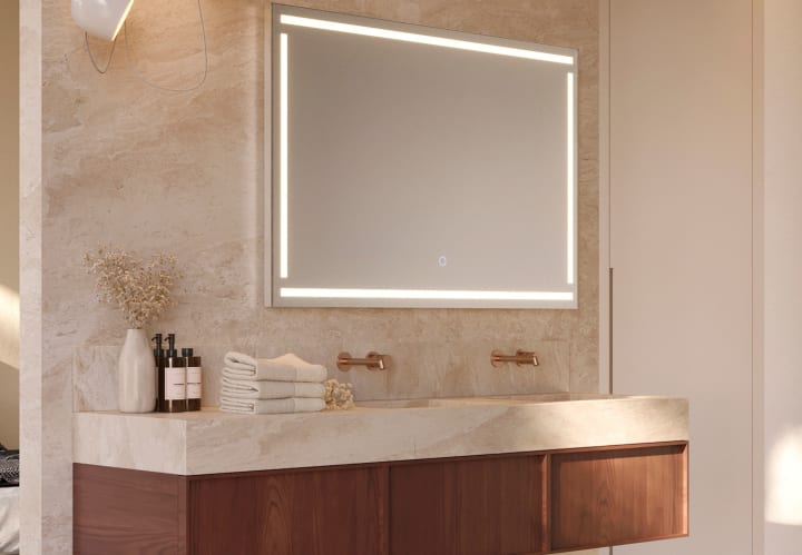 Miroir de salle de bains avec éclairage LED Viena Ledimex principal 1