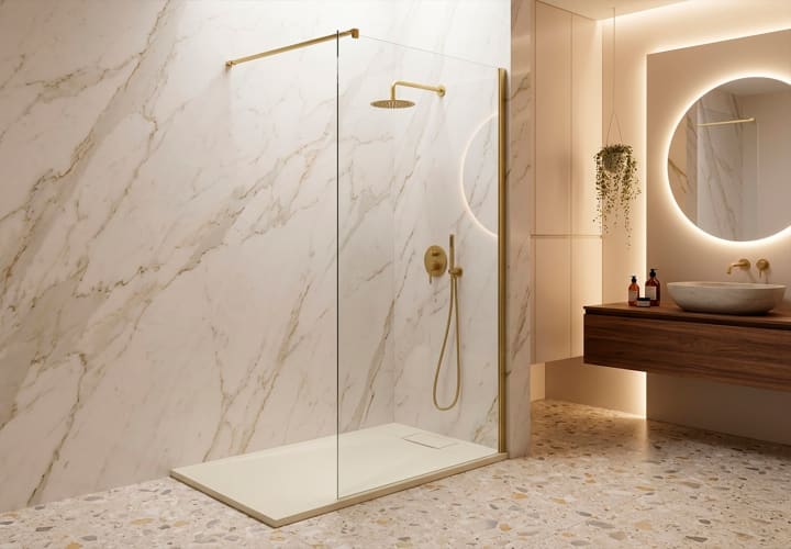Receveurs de douche en résine Mercuri Kassandra environnement 8