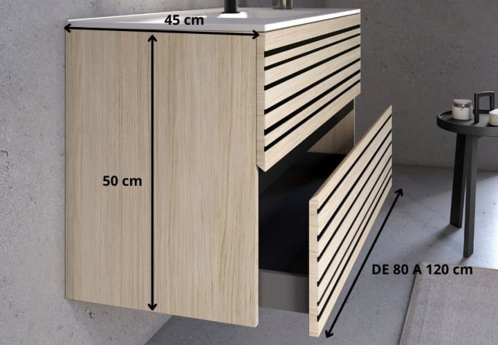 Ensemble de meubles de salle de bains Kora Bruntec croquis 5