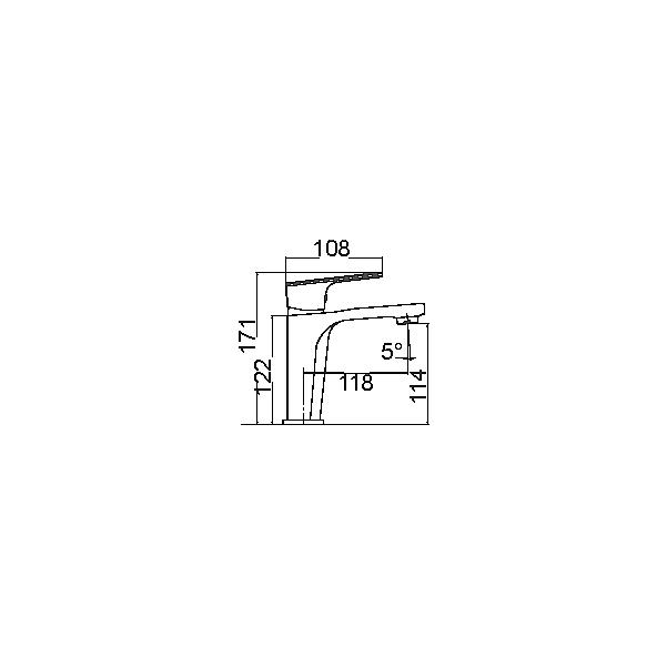 Robinet de lavabo Bali Imex croquis 2