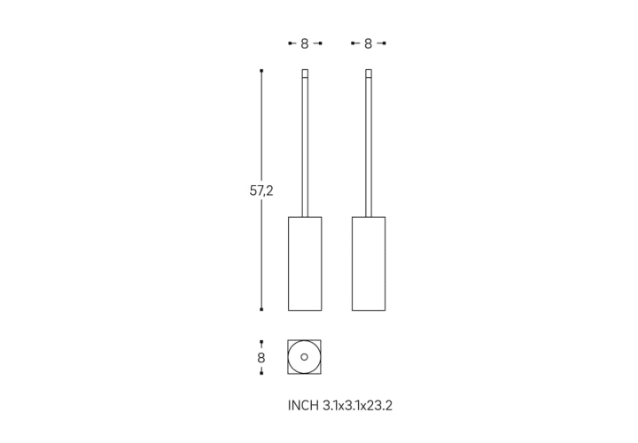 Porte-balai de toilette Metric Cosmic croquis 2