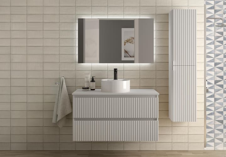 Ensemble de meubles de salle de bains Kira Salgar avec vasque à poser principal 3
