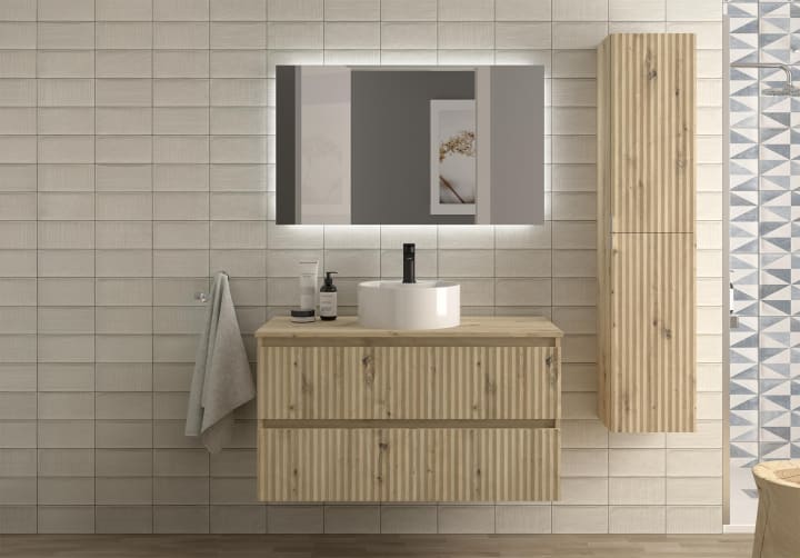 Ensemble de meubles de salle de bains Kira Salgar avec vasque à poser principal 1