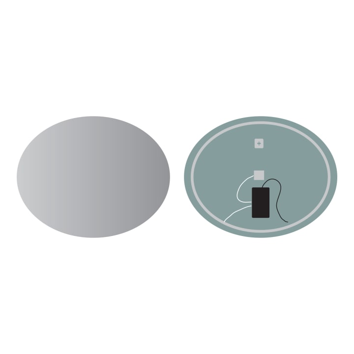 Miroir de salle de bain avec éclairage LED Oval Ledimex croquis 7