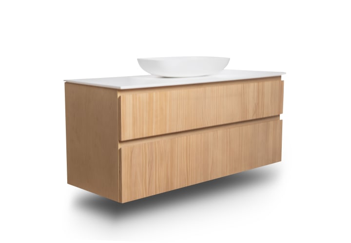 Meubles de salle de bains avec plan de toilette Solid surface Alpes 1 Bruntec détail 2