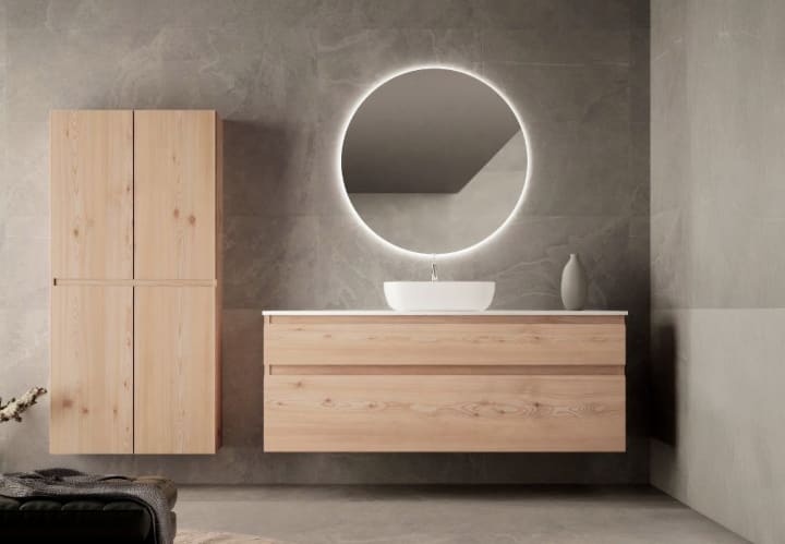 Meubles de salle de bains avec plan de toilette Solid surface Alpes 1 Bruntec principal 1
