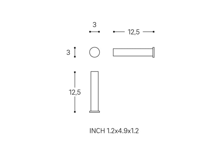 Porte-rouleau de toilette Logic Cosmic croquis 8