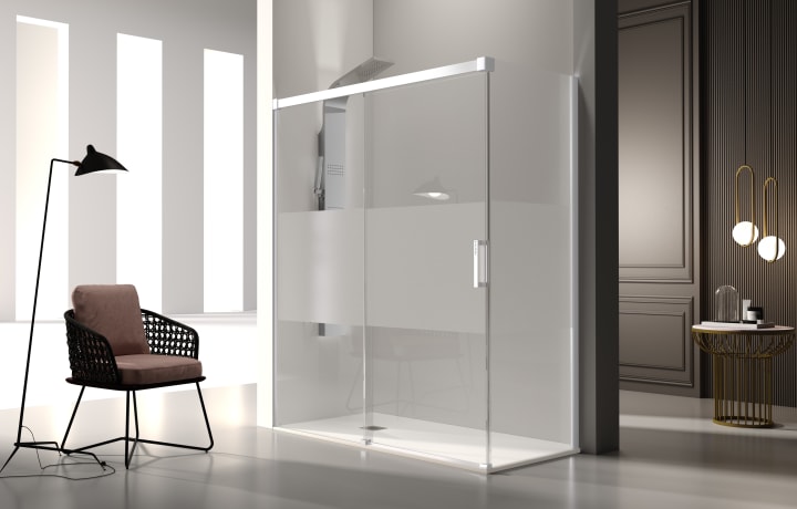 Paroi de douche en Glasé (GS102+GS103) Kassandra principal 3