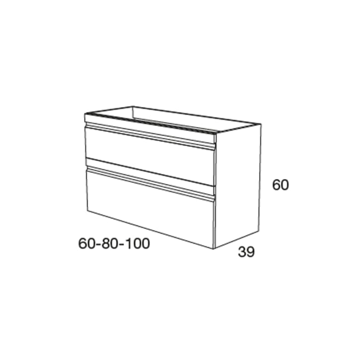 Meubles de salle de bains profondeur réduite 39 cm Natalia Avila dos croquis 6