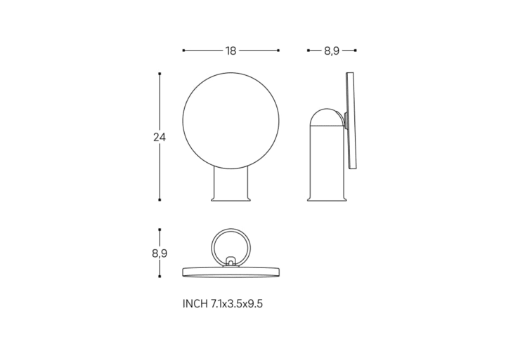 Miroir rond Geyser par Cosmic croquis 6