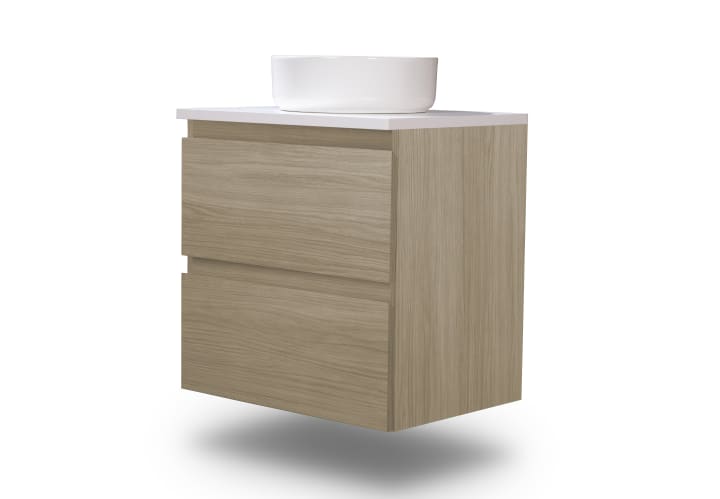 Nivo Bruntec petit meuble de salle de bain 2 tiroirs suspendu principal 3