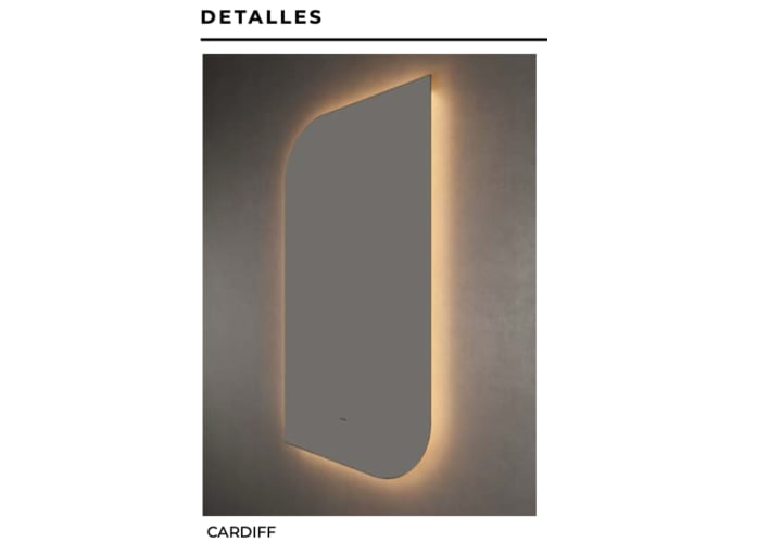 Miroir de salle de bains avec éclairage LED Cardiff Ledimex détail 3