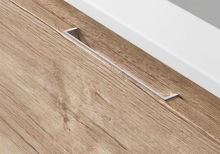 Meuble de salle de bains avec plan de toilette en mélamine Artemisa de Bruntec détail 11