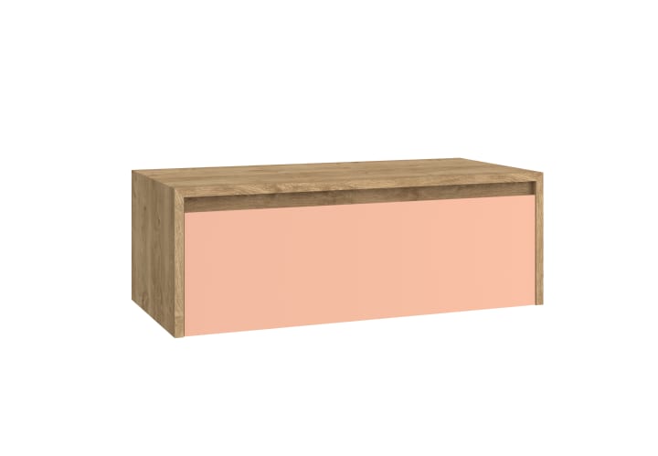 Meuble de salle de bains avec plan de toilette en bois Lambda Coycama principal 8