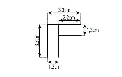 Profilé de raccordement angulaire pour GME fixe croquis 1