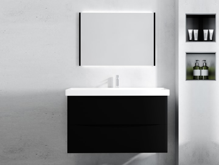 Miroir de salle de bains avec éclairage LED Sire Bruntec principal 1