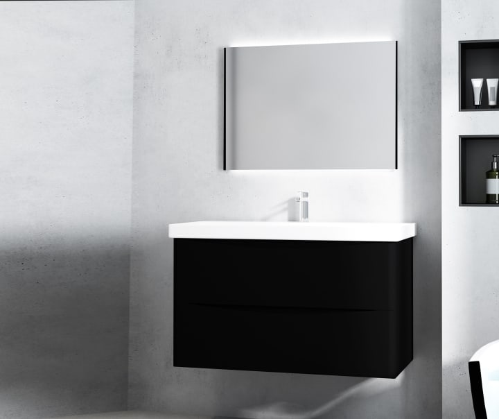 Miroir de salle de bains avec éclairage LED Sire Bruntec principal 2