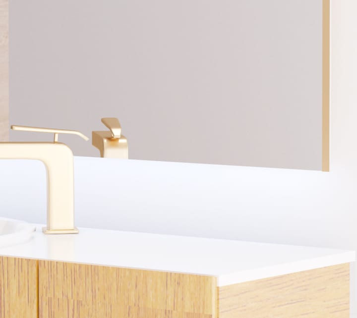 Miroir de salle de bains avec éclairage LED Sire Bruntec détail 4