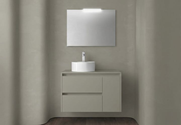 Meubles de salle de bains avec plan de toilette en bois Noja Salgar principal 9