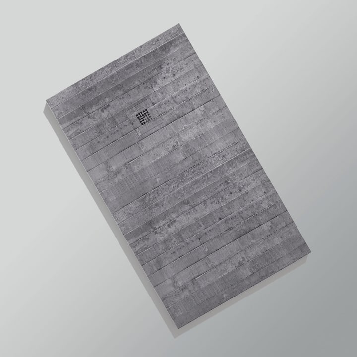 Receveurs de douche en résine décorés Design 3D Ciment Bruntec option 11