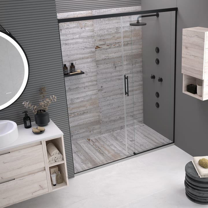 Receveurs de douche en résine décorés Design 3D Ciment Bruntec environnement 2