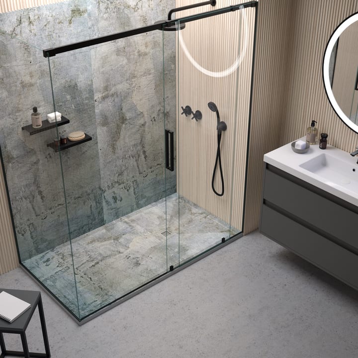 Receveurs de douche en résine décorés Design 3D Ciment Bruntec environnement 4