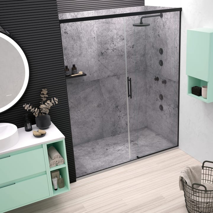 Receveurs de douche en résine décorés Design 3D Ciment Bruntec environnement 5