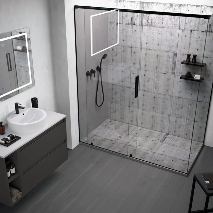 Receveurs de douche en résine décorés Design 3D Ciment Bruntec environnement 7