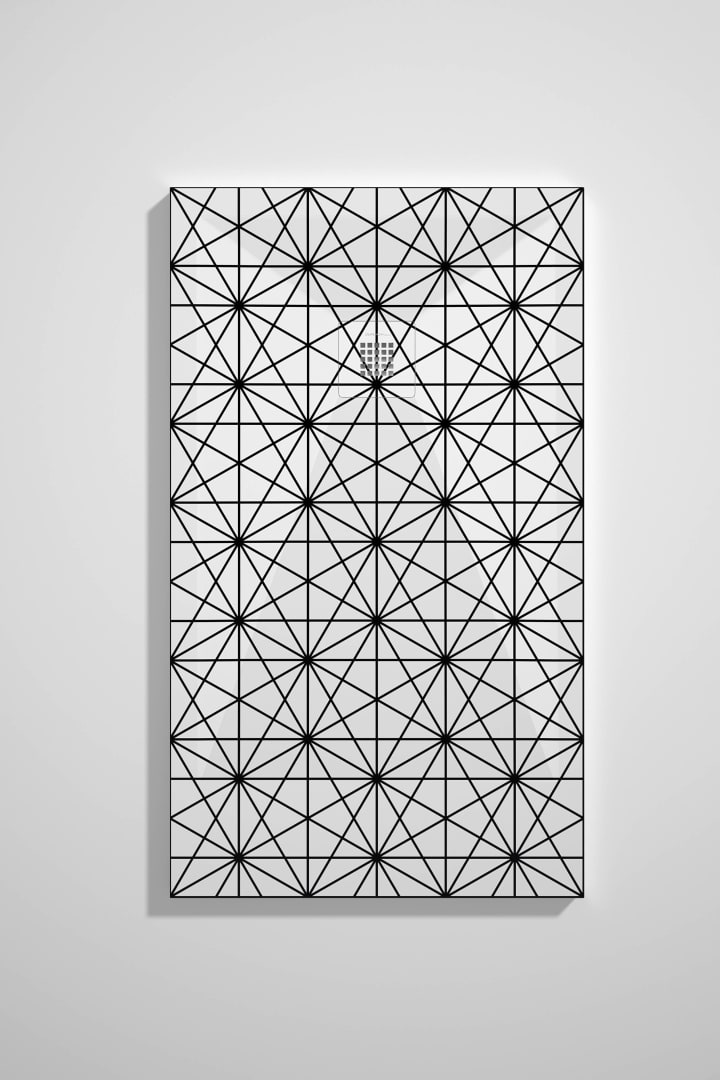 Receveurs de douche en résine décorée Design 3D Géométrique Bruntec option 6