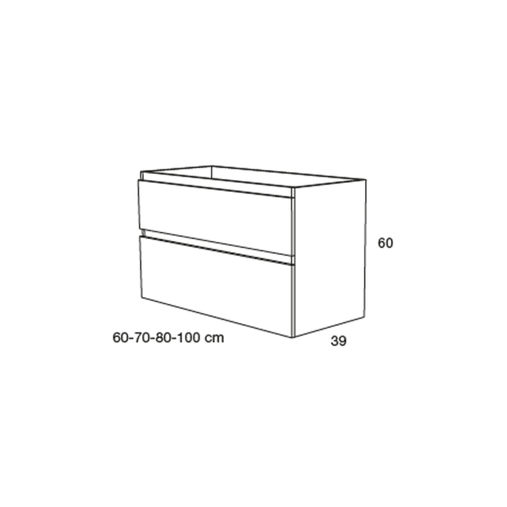 Armoire de toilette à profondeur réduite 39 cm Carmen Avila dos croquis 10
