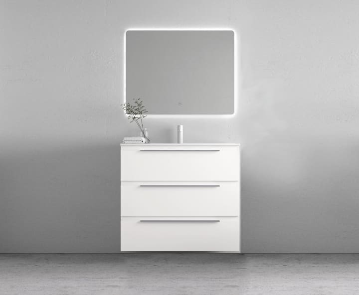 Ensemble meuble de salle de bain Avila Dos Carmen 39 cm de profondeur réduite principal 2