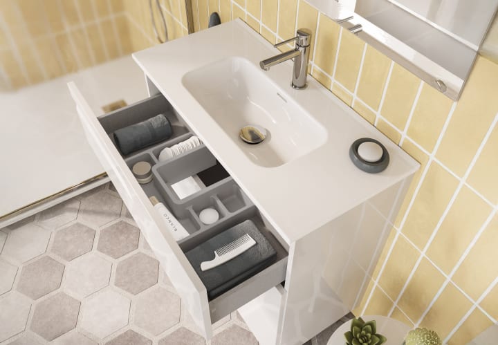 Ensemble de meubles de salle de bains profondeur réduite 39 cm Vitale Royo détail 8