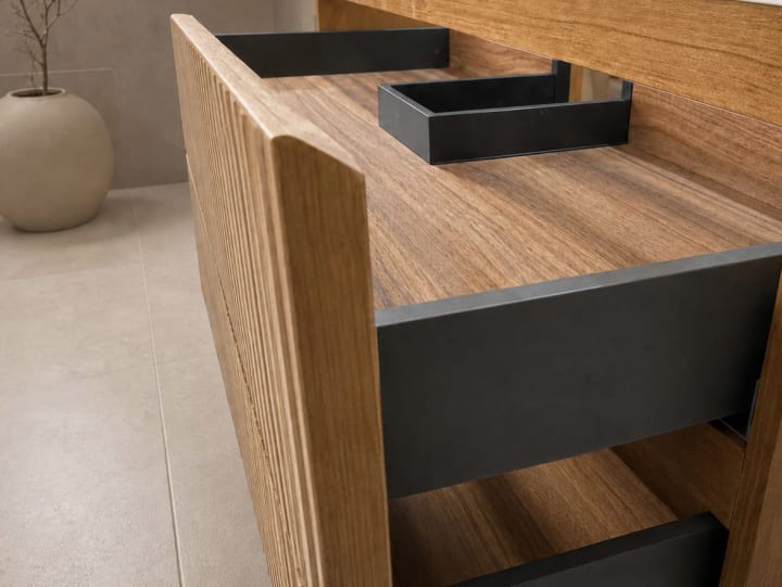 Meuble de salle de bains Alpes 21 Bruntec avec lavabo « Solid Surface » détail 10