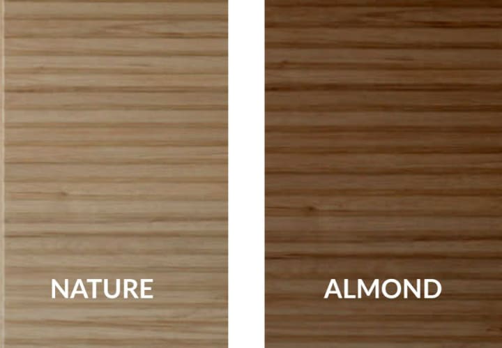 Ensemble de meubles de salle de bain en bois massif rainuré Alpes 7 Bruntec détail 3