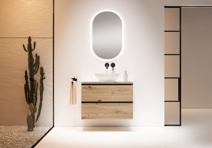 Meuble de salle de bains avec plan de toilette en bois MDF hydrofuge Granada Visobath principal 2