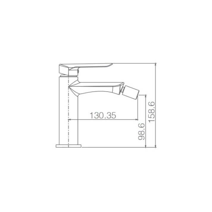 Mitigeur de bidet Ural Imex croquis 3