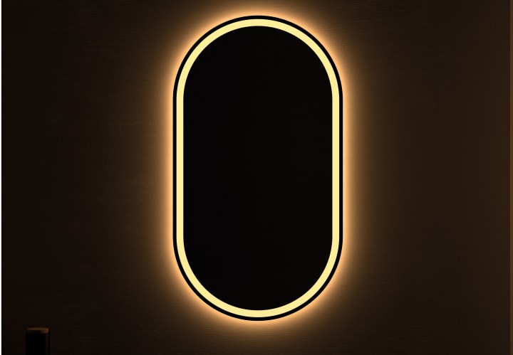 Miroir de salle de bain avec éclairage LED Zenit Bruntec principal 2