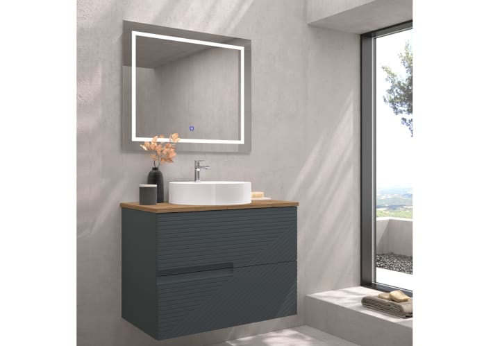 Meuble de salle de bains avec plan de toilette en bois Limo Bruntec couleurs principal 5