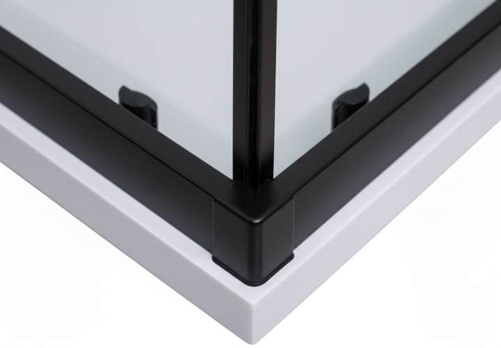 Paroi de douche noir Sabik Bruntec détail 2