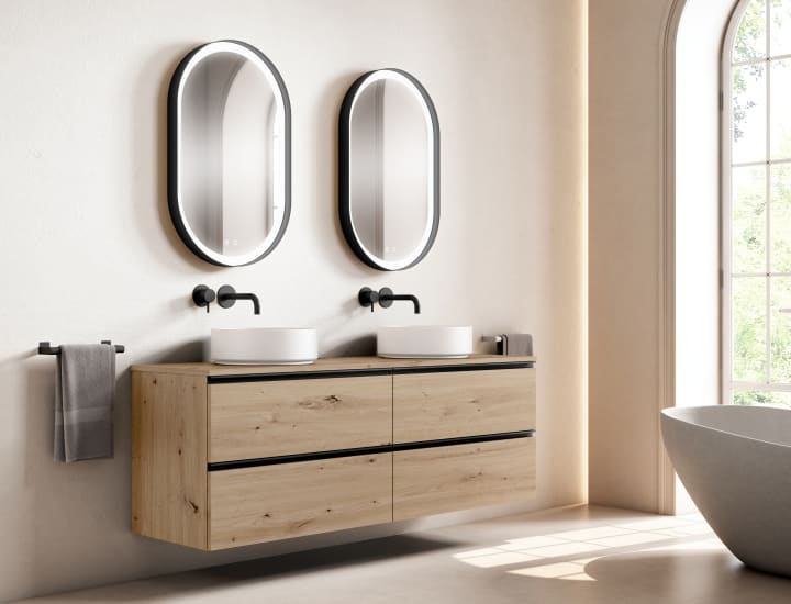 Meuble de salle de bains avec plan de toilette hydrofuge Granada Visobath principal 1