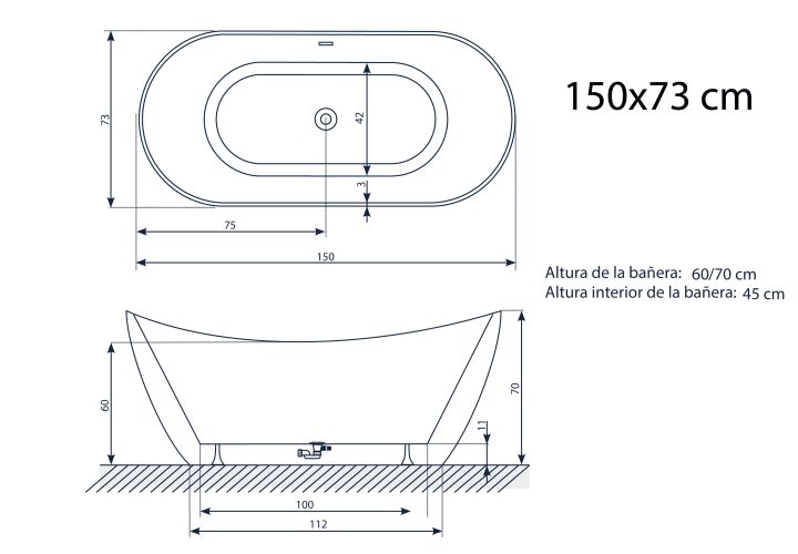 Baignoire autoportante Vela Baños 10 croquis 10