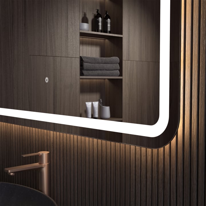 Miroir de salle de bains avec éclairage LED Sicilia Eurobath détail 2