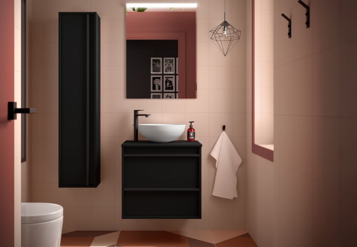 Meubles de salle de bains avec plan de toilette en bois Attila Salgar principal 1