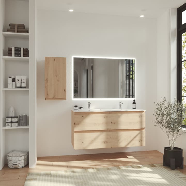 Meuble de salle de bains aspect bois Vilma Bruntec principal 1