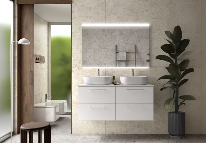 Meuble de salle de bains avec plan de toilette Silane Salgar principal 3