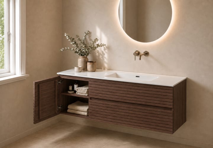 Ensemble de meubles de salle de bains Alpes 21 Bruntec détail 7