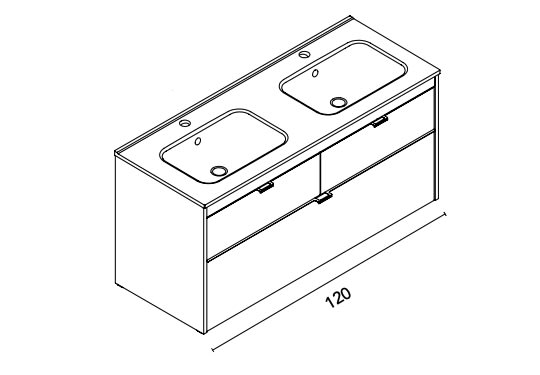 Ensemble de meubles de salle de bains Logika Royo croquis 9