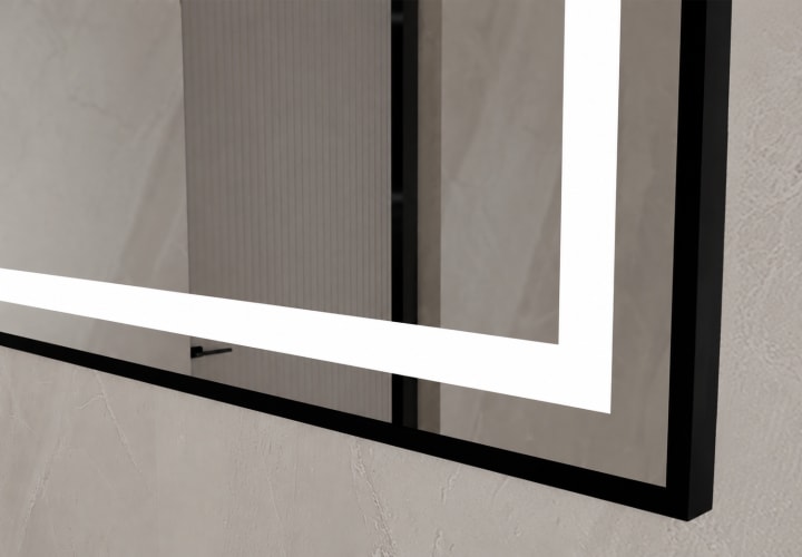 Miroir de salle de bains avec l'éclairage LED Rua Bruntec détail 1