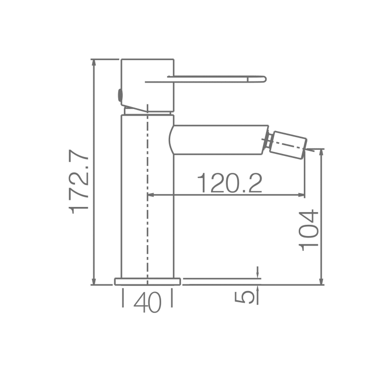 Robinet de bidet Milos Imex croquis 4